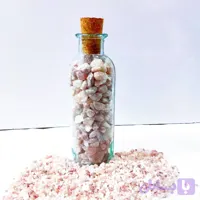نمک صورتی 500گرمی با ظرف ویال شیشه ای و درب چوب پنبه