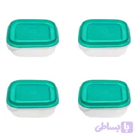 ظرف نگهدارنده آیکیا مدل PRUTA مربع نقلی مجموعه 4 عددی سایز 8x8x4 سانت