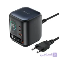 شارژر رومیزی ایس فست ACEFAST 100W GaN Z10 با کابل متصل جمع شونده