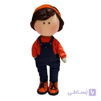 عروسک مدل روسی طرح پسر پیشبندی کد dg-14 ارتفاع ۳۰ سانتی متر