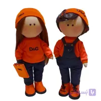 عروسک طرح روسی مدل دختر ساکدار کد dg008-4 ارتفاع ۳۰ سانتی متر