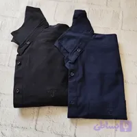 پیراهن مردانه مشکی آستین بلندتک جیب رسمی و شیک برای مهمانی و محل کار (کد U6K1I)