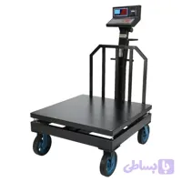 باسکول محک 1 تن 13000 پلاس چاپگردار چرخدار سینی 120×120