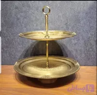 شیرینی خوری دو طبقه هندی تمام برنج مدل برگ برند ریور