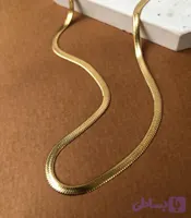 گردنبند هرینگبون ماری آینه ای ۴۵سانتی کد ۱۲۰۸