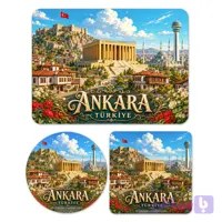 مگنت یخچال آنکارا ترکیه | یادگاری سفر با طرح جاذبه‌های شهر Ankara