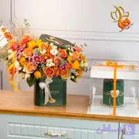 باکس گل و کیک تولد مدل سان‌رایز