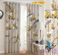 پرده پانچ طرح گل کد P8603