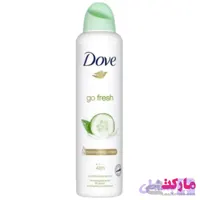 اسپری دئودورانت داو زنانه مدل Go Fresh رایحه خیار و چای سبز حجم 250 میل