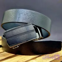 کمربند چرم طبیعی گاومیشی سگک ریلی کد m106