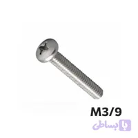 پیچ استیل چهار سو سر عدسی M3*8 (بسته ده تایی)(آلمانی)