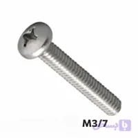 پیچ استیل چهار سو سر عدسی M3*24 (بسته 10 تایی)(آلمانی)
