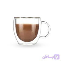 ماگ دوجداره دسته دار وارداتی 100 میل