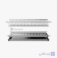 آبچکان دو طبقه داخل کابینت ام دی اف تمام استیل ملونی 9108