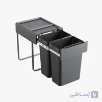 سطل زباله دوقلو آرامبند ملونی مدل 9198