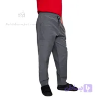 شلوار نخی کاغذی رنگ طوسی