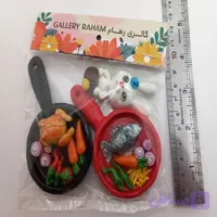 مگنت یخچالی مجموعه 3 عددی(تابه مرغ - تابه ماهی - خرگوش نماد سال)