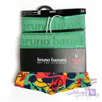 پک 2 تایی شورت مردانه باکسر بریف Bruno Banani آلمان اورجینال وارداتی طرح فانتزی سبز