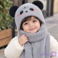کلاه شالگردن وارداتی گوشدار پسرانه دخترانه پلیشی فانتزی