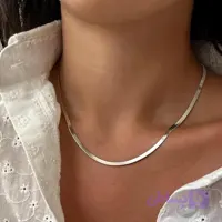 زنجیر استیل مدل ماری هرینگبون نقره ای