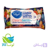 دستمال مرطوب پاک کننده دست و صورت عصاره گیاهی دافی 12 عددی