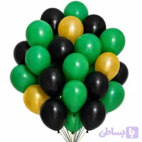 پک بادکنک آرایی سبز، مشکی و طلایی