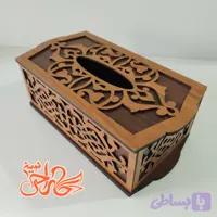 جعبه دستمال کاغذی چوبی طرحدار (کد QBPDM)