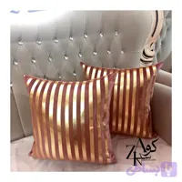 کاور کوسن ترکیبی چرم راه راه