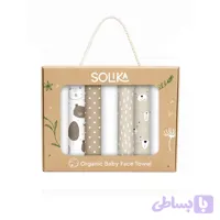 دستمال صورت سلیکا وود Solika Wood تدی و جنگل بژ