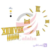 اعداد اصلی ساعت یونانی با نشان لوزی