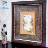 تابلو خوشنویسی شعر سعدی – اثر مهران رحیمی با تذهیب ذاکری
