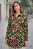 تونیک زنانه آستین بلند یقه برگردان برندFashion Friends
