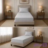 نیم ست کاور تشک 1 نفره طوسی روشن