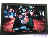تابلو نوری عاشقانه طرح زوج عاشق در شب