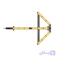 چراغ هشدار جهت‌نما (فلش ترافیکی) یک‌طرفه — ۴۸ LED زرد انبه‌ای