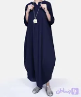 پیراهن کفتان پنبه کش مدل سرمه