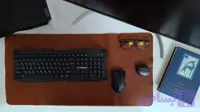 دسک مت چرم قهوه ای روشن (Desk Mat)