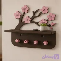 شلف دیواری و آویز رهام طرح شکوفه گیلاس