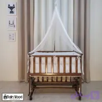 گهواره چوبی و تخت کنار مادر سایز ۹۰ فندوقی