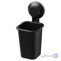 جای مسواک دیواری مکشی مشکی مدل TISKEN ایکیا