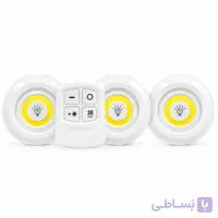 چراغ کابینتی LED بی‌سیم ۳ عددی با ریموت کنترل و تایمر ۳۰ دقیقه