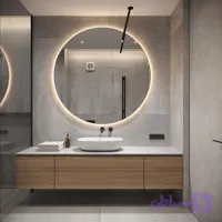 آینه بک لایت دایره 100 سانتیمتر ( گرد ) سرویس روشویی و اینه کنسول