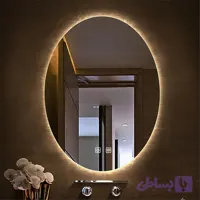 آینه بک لایت بیضی60 * 80 سرویس روشویی و اینه کنسول