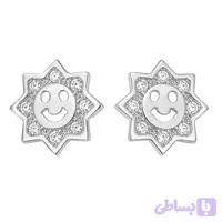 گوشواره نقره زنانه مدل لبخند ستاره