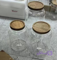 بانکه پیرکس درب چوبی وارداتی بزرگ