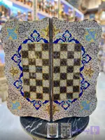 تخته نرد و شطرنج صدفی طرح فرش و خاتم کاری اعلا