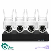 پک دوربین مداربسته بی‌سیم 4 کاناله وای فای مدل HAC-SPD-PACK-4CHO | کیت کامل همراه NVR و 4 دوربین