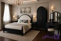 سرویس خواب چوبی تمام راش مدل یار | تخت خواب یک نفره و دو نفره