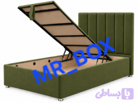 تختخواب باکس هتلی جکدار با تاج تخت خواب (کد 0R2QT)