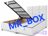 تختخواب باکس هتلی جکدار دوتیکه با تاج تخت خواب (کد 8R44Z)
